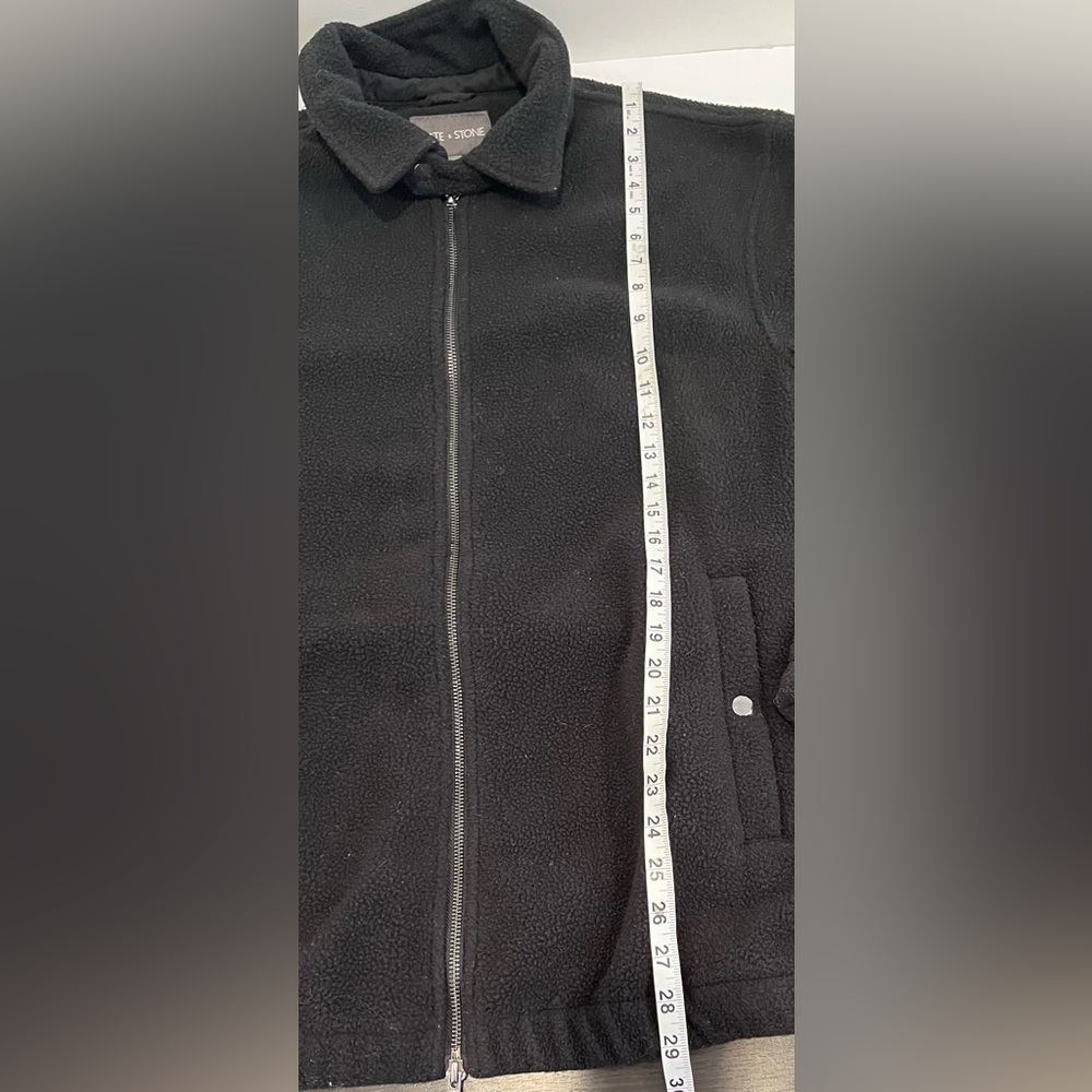 Slate and Stone Men's Black Full Zip Fleece Jacket Size M - Picture 7 of 8